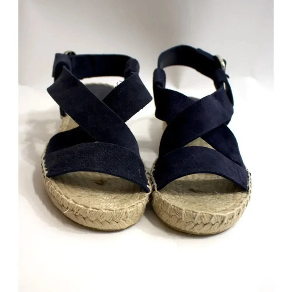 Via Spiga Gia Espadrille Blue Straps Sandal Size 6 NEW With Box - Picture 5 of 9